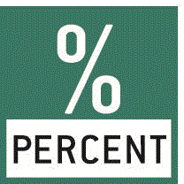 Určování procent: Stanovení odchylky v % od požadované hodnoty (100 %). PERCENT