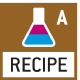 Samostatná paměť na hmotnost nádoby (táru) a na ingredience receptury (netto - celkem). RECIPE A